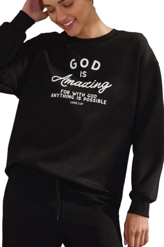 God Is Amazing Ultracomfy Scuba Sweatshirt