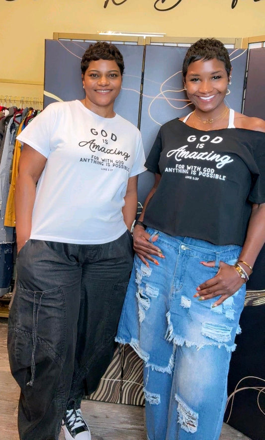 God Is Amazing Cotton Graphic T-shirt